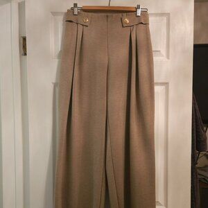 H&M beige wide leg pants